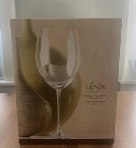 LENOX Tuscany Collection 26.5oz Grand Bordeaux Set Of 4 Wine Glasses NEW IN BOX - Picture 1 of 14