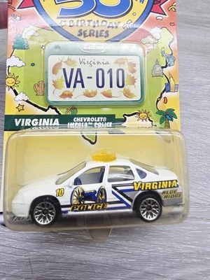 Matchbox Across America 50th birthday Series Virginia Chevrolet Impala Police  - Image 1 of 4