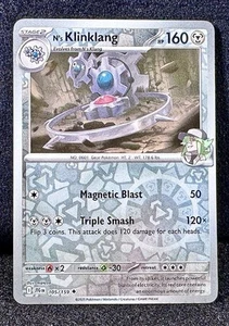 🔥N's Klinklang 105/159 Viaggio Insieme "Reverse Holo" Pokemon GEAR Treasure! - Foto 1 di 2