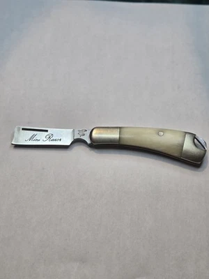VTG. Frost Cutlery 2" Mini Razor Knife "Peace" Dove Logo 1980s Faux Ivory Handle - Image 1 of 4