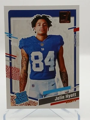 2023 Panini Donruss Football #23 Jalin Hyatt Rated Rookie Canvas - Image 1 of 2
