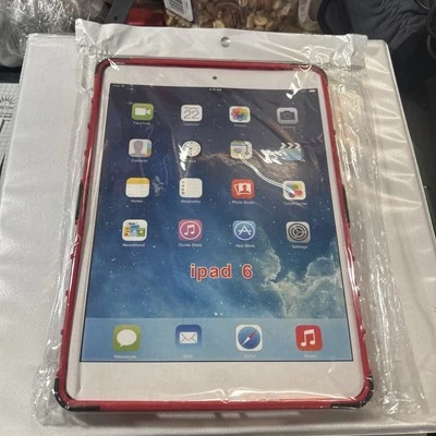 Funda para iPad Air 2 Dura Resistente con Soporte Rojo y Negro. ENVÍO GRATIS Foto 1 de 4