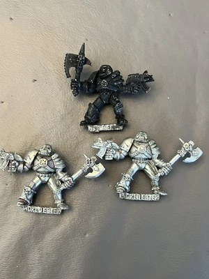 3 Rogue Trader 40K World Eaters Assault Marines Khorne Metal OOP Berserkers - Image 1 of 2