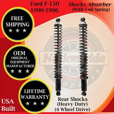 Monroe OEM Rear Shock W/ Coil For 1990-1996 Ford F-150 4WD HD Lifetime Warranty - Изображение 1 из 4
