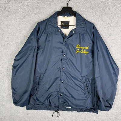 Vintage Champion 60s Coaches Running Man Jacket Men's Large Blue Brunswick NC - Image 1 of 4