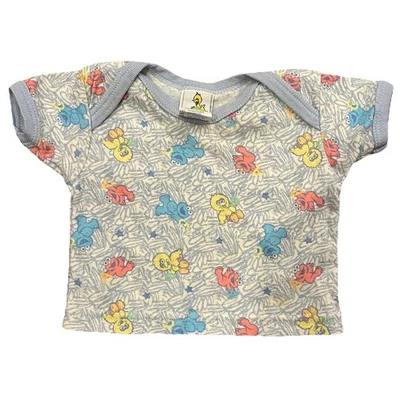 Camisa Calle Sésamo Bebé Recién Nacido Elmo Años 90 Manga Corta Dibujos Animados EE. UU. De Colección Foto 1 de 4