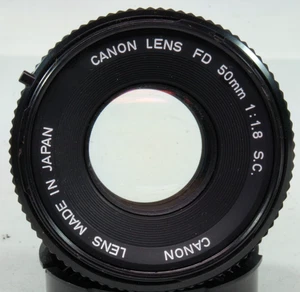 Canon FD 50mm f1.8 Prime Lens. Clear In Box. Iris Fault, Spares/Repair - Picture 1 of 5