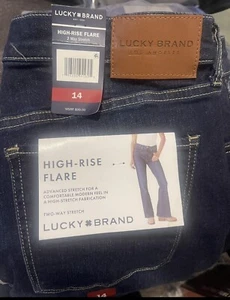 Lucky Brand Women's 2 Way Stretch High Rise Flare Jean - Rhode Size 14 - Picture 1 of 3