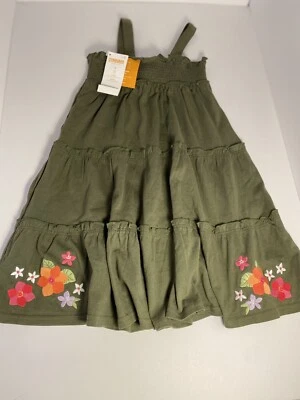 NUEVO CON ETIQUETAS Vestido Convertible a Falda Gymboree Niñas Talla 4 SURF ADVENTURE Flor Oliva Foto 1 de 4