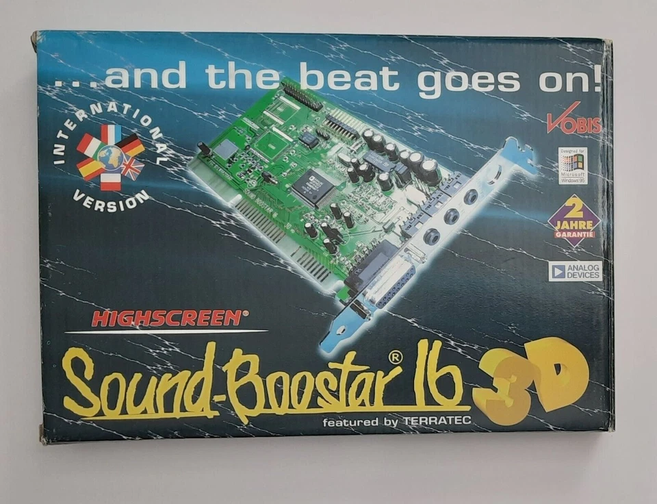 Highscreen Sound-Boostar 16 3D ISA Soundkarte (AD18max10JS, retro, 1998, OVP) - Bild 1 von 4