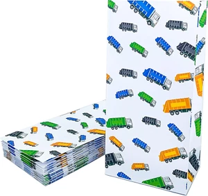 Garbage Truck Party Favor Gift Bags(16) - Perfect for Garbage Truck Birthday Par - Picture 1 of 7