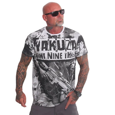 Neues Yakuza Herren Specialist Allover Regular T-Shirt - Weiß - Gr. S - Bild 1 von 4