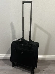 New DELSEY Helium Spinner Carry On Luggage Black 17”x14.5”x8” Trolley - Picture 1 of 6