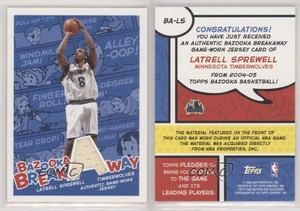 2004-05 Topps Bazooka Breakaway Latrell Sprewell #BA-LS
