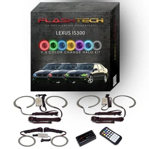 Kit Halo LED RGB y aplicación Bluetooth para 01-05 Lexus is300 faros y luces antiniebla - Imagen 1 de 11