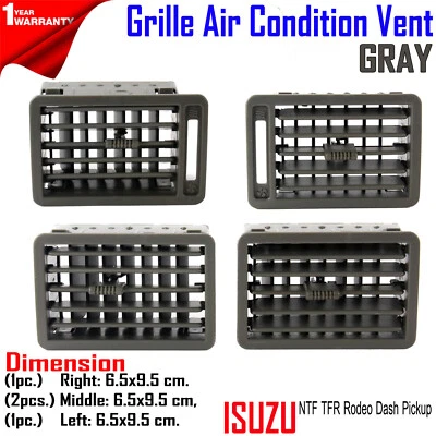 Juego de 4 piezas de rejilla guardabarros de ventilación aire acondicionado para camioneta Isuzu TFR gris 1987-1996 Foto 1 de 2