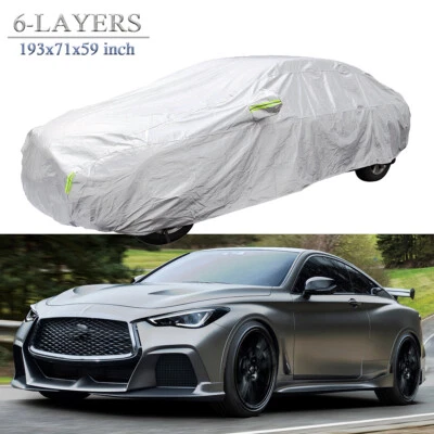 Cubierta de coche de 6 capas impermeable nieve sol lluvia UV para Infiniti Q50 Q60 Foto 1 de 4