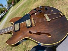 1972 Gibson ES-335 Vintage Walnut Brown w/ Factory Gold Embossed Humbuckers for sale