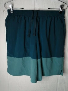 Champion Mens M Blue Gray Board Sports Swim Trunks Lined Colorblock - Picture 1 of 5