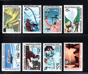 Australian Antarctic 1966 old definitive stamps (Michel 8, 10 and 13/18) MLH - Picture 1 of 1