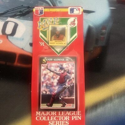 Tarjeta y prendedor 1991 ACE MVP Score Sandy Alomar Jr. - Cleveland Indians Foto 1 de 4