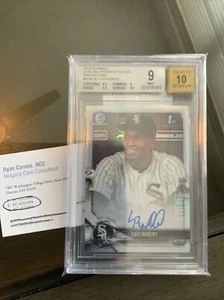 Luis Robert 2018 1° Bowman Chrome Rookie Autografo BGS 9 con 10 Auto /499 RC - Foto 1 di 7