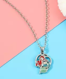 The Little Mermaid Ariel Pendant and Chain Gift Jewellery Child Present Necklace - Picture 1 of 4