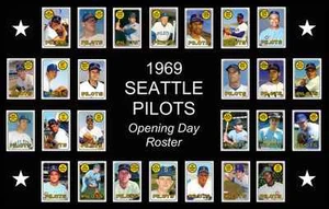 1969 SEATTLE PILOTS Baseball Card Set POSTER squadra unica foto arte decorazione regalo 69 - Foto 1 di 2
