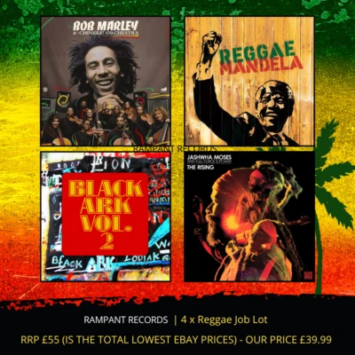 Reggae 4 Vinyl Records Job Lot - Bob Marley - Jashwha Moses - Various Artists