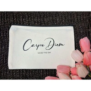 Carpe Diem on Canvas Pouch | 8.5” x 5.5” - Picture 1 of 1