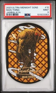 2023 UD Fleer Ultra Midnight Sons MAN-THING Jambalaya PSA 9 Mint SP Pop 3 No 10s - Picture 1 of 2