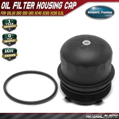 Engine Oil Filter Housing Cover Cap for Volvo S60 S90 V60 XC40 XC60 XC90 L4 2.0L - Image 1 of 4
