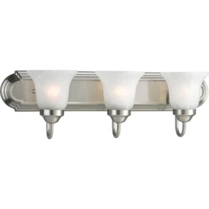 Progress Lighting 3-Light Brushed Nickel Bath Light - Picture 1 of 1