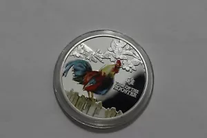 π§ π³πΊ NIUE 1 OUNCE 2017 YEAR ROOSTER SILVER PROOF B73 EEE7 - Picture 1 of 4