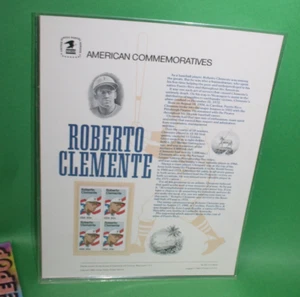 American Commemoratives Roberto Clemente USPS Stamps Panel 227 August 17, 1984 - Picture 1 of 5