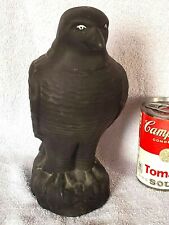 Mid Century Pottery Black Maltese Falcon Bird Made in Malta