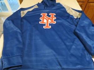 NWT New York Mets Team Logo Poly Dri fit Pullover Hoodie size youth extra large - Picture 1 of 2