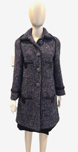Giacca cappotto Chanel multicolore lunghezza media 36