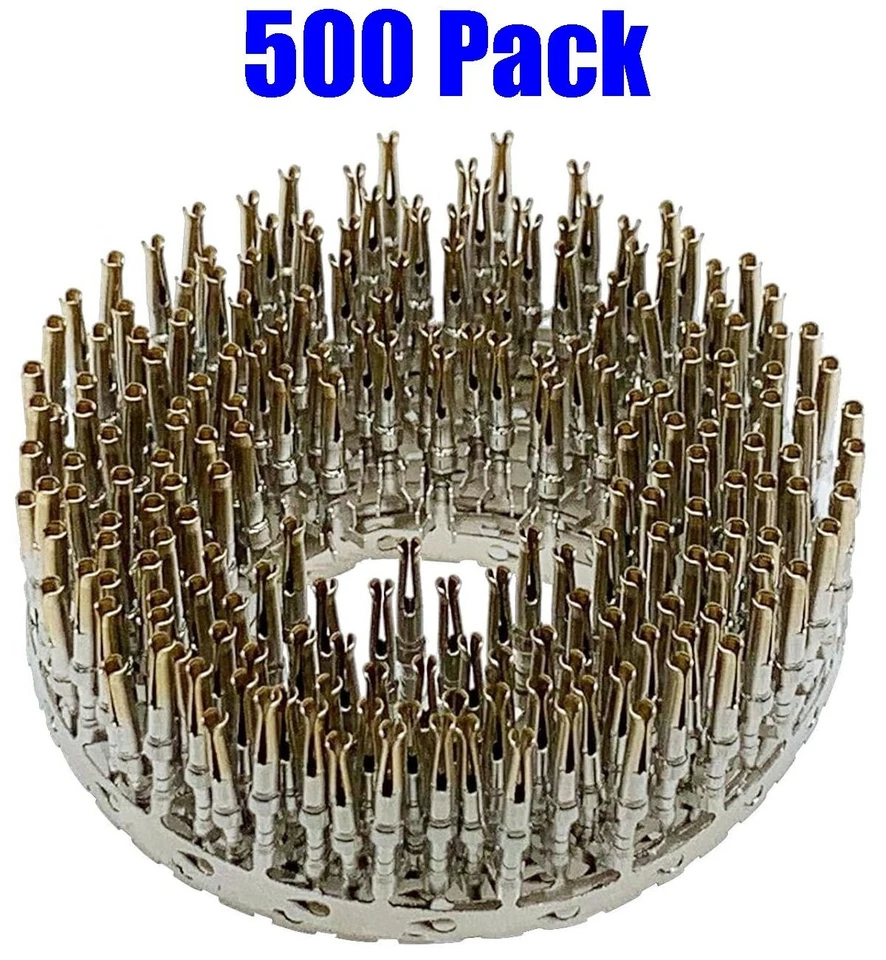 500 Pack Female Crimp Pins For D-Sub Connector Socket Plug Gold Pin Assembly - Image 1 of 2