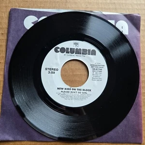 NEW KIDS ON THE BLOCK Please Don't Go Girl DJ PROMO 45 7" Record Vinyl Records - Picture 1 of 2