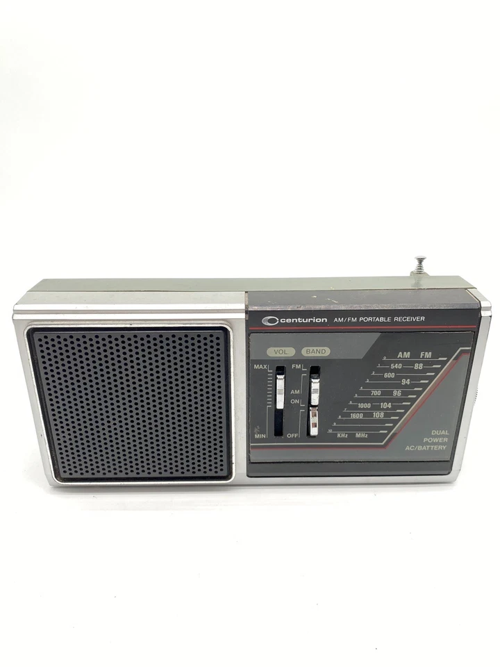 Receptor portátil vintage Centurion AM/FM número de modelo E221 B19 Foto 1 de 4