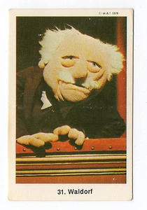 1970s Swedish Card #31 The Muppet Show Muppets balcony heckler Waldorf - Picture 1 of 1