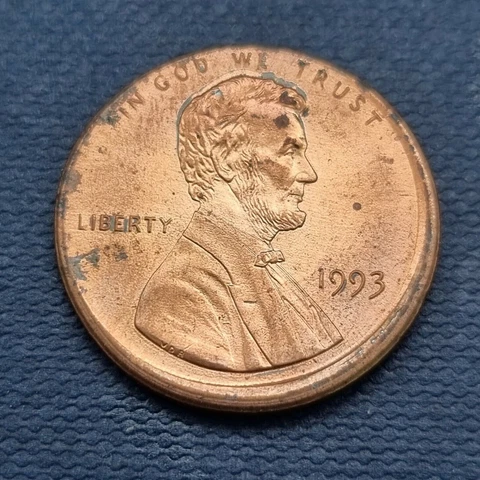 1993 Lincoln Cent 1c ERROR - Off Center #42412 Cover