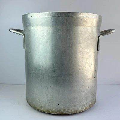 VINTAGE VOLLRATH 25 QT ALUMINUM STOCK POT 68624 W/HANDLES USA - Image 1 of 4