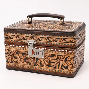 AD American Darling Estuche Joyero Mano Cuero Genuino Mujer Bolso Western - Imagen 1 de 8