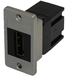 TUK - HDMI Sambungan Panel Soket Wanita ke Wanita, Hitam - Picture 1 of 1