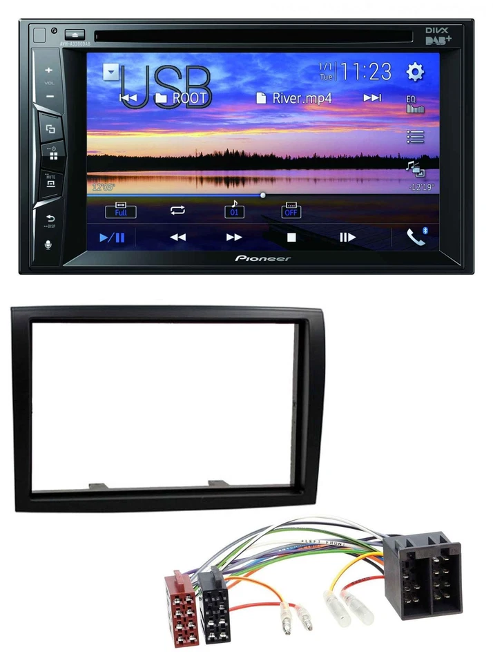 Pioneer Bluetooth 2DIN USB DVD DAB MP3 Autoradio für Fiat Ducato Citroen Jumper - Bild 1 von 4