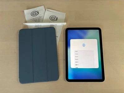 Apple iPad Mini 6th Gen Wi-Fi, 64GB, Starlight with Apple Pencil & Smart Folio - Image 1 of 4