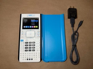 Texas Instruments TI-Nspire CX II Graphing Calculator  (White/Blue) w/ USB Cable - Picture 1 of 13