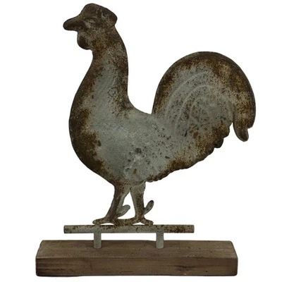 Escultura de mesa de gallo de arte popular Foto 1 de 4